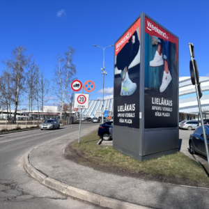 Lielformāta reklāma parkingā rīga plaza
